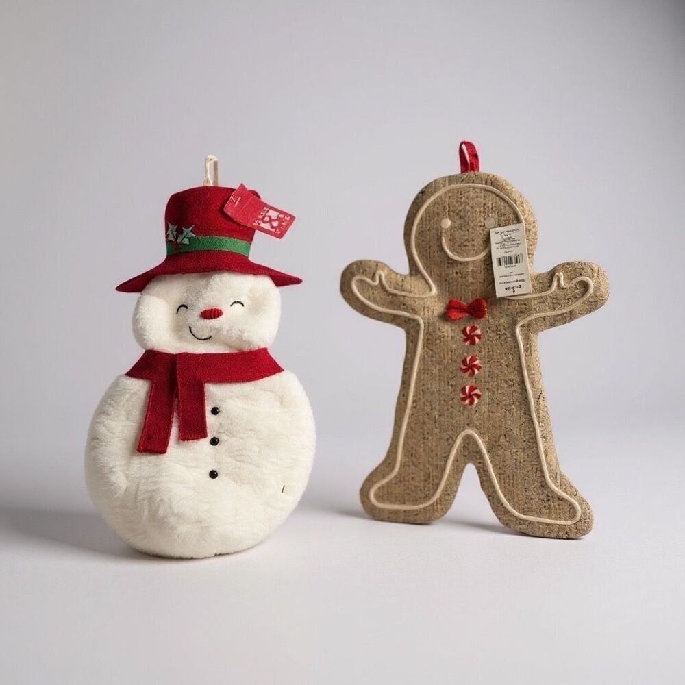 Snowman and Gingerbread Stockings